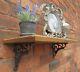 Solid Oak Wood Handmade Shelves Rustic Shelf Cast Iron Shelf Brackets