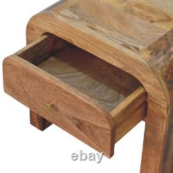Scandinavian Bedside Table Chunky Curved ScandinavianBedroom Storage Solid Wood