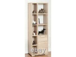 Seconique Cambourne 3 Drawer Display Shelving Unit in Sonoma Oak Living Room