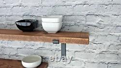 Shelf Rustic Chunky Industrial Handmade Shelves Metal Brackets/Solid Wood /4.4