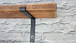 Shelf Rustic Chunky Industrial Handmade Shelves Metal Brackets/Solid Wood /4.4