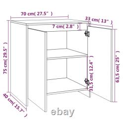Sideboard 3 Piece Engineered Wood Buffet Side Cabinet Multi Colours vidaXL