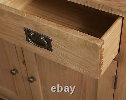 Sideboard Cabinet Cupboard Oak Solid 2 Door 2 Drawer in Chunky Harrogate Natural