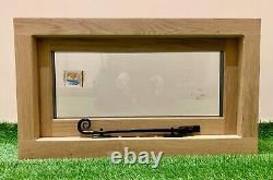 Slimline Oak Window Handcrafted Solid European Oak 600mm x 350mm Woodland Lodge