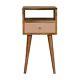 Small Bedside Table Blush Pink Painted Mango Wood Compact Nightstand Littler