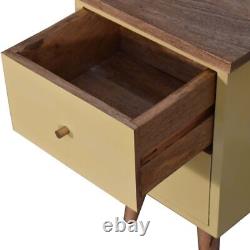 Small Bedside Table Hand Painted Cabinet Scandinavian Style Wood Unit Cline