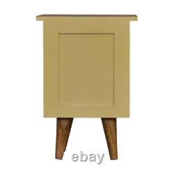 Small Bedside Table Hand Painted Cabinet Scandinavian Style Wood Unit Cline