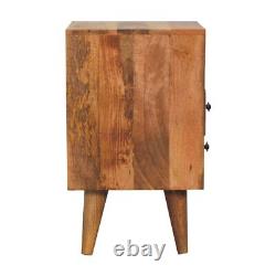 Small Bedside Table Vintage Cabinet Nordic Oak Wood Side End Compact Unit Jalla