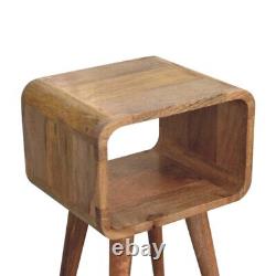 Small Bedside Table Vintage Retro Side Cabinet Nordic Solid Oak Wood Unit Hamade