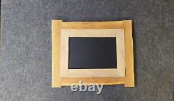 Small Hand-Crafted Oak Framed Mirror Waney Edge Furniture, Natural Finish