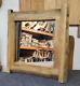 Small Live Edge Style Oak Framed Mirror Hand Made Furniture, Natural Finish