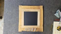 Small Live Edge Style Oak Framed Mirror Hand made Furniture, Natural Finish