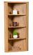 Small Oak Corner Open Storage Top Low Cabinet With Shelf Solid Wood Unit