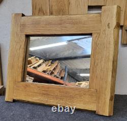 Small Oak Framed Mirror Hand made Furniture, Natural Finish