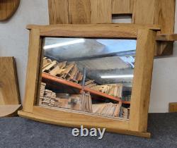 Small Oak Framed Mirror with a waney edge Hand made Furniture, Natural Finish