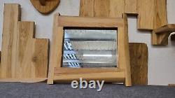 Small Oak Framed Mirror with a waney edge Hand made Furniture, Natural Finish