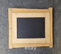 Small Oak Framed Mirror with a waney edge Hand made Furniture, Natural Finish