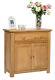 Small Oak Sideboard Compact Storage Dresser/cupboard/cabinet Solid Wood Unit