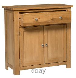 Small Oak Sideboard Compact Storage Dresser/Cupboard/Cabinet Solid Wood Unit
