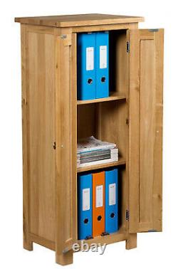 Small Oak Storage Cupboard Wooden Filing Cabinet Shoe Organiser Bathroom Unit