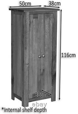 Small Oak Storage Cupboard Wooden Filing Cabinet Shoe Organiser Bathroom Unit