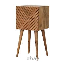 Small Scandi Bedside Table Wood Modern Nightstand Petite Storage Unit Babej