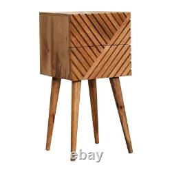 Small Scandi Bedside Table Wood Modern Nightstand Petite Storage Unit Babej