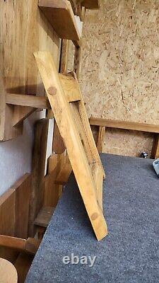 Small Waney Edge Style Oak Framed Mirror Hand made Furniture, Natural Finish