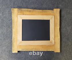 Small Waney Style Oak Framed Mirror Waney Edge Furniture, Unique Item