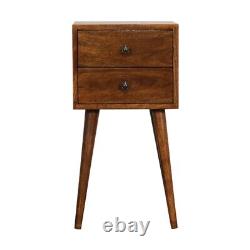 Small Wooden Bedside Table 2 Drawers Bedroom Storage Side Table Furniture Fogel