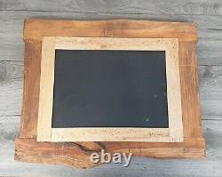 Small open grained style Oak Framed Mirror Live Edge Furniture, Natural Finish