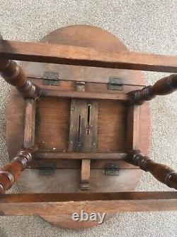 Small vintage drop leaf Solid Wood coffee table. Oak