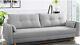 Sofa Bed With Storage, Soft Fabric, Oak Legs Delivery Time 1 To 3 Weeks