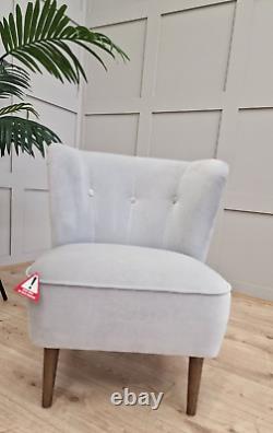 Sofa.com Betty Armchair in dove grey smart velvet with oak legs RRP £720 NEW