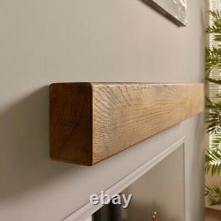 Solid Oak Beam Floating Mantelpiece