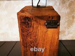 Solid Oak Block Handmade Desk Lamp, Made From Oak Beam
