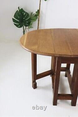 Solid Oak Dining Table / Folding / Gate Leg