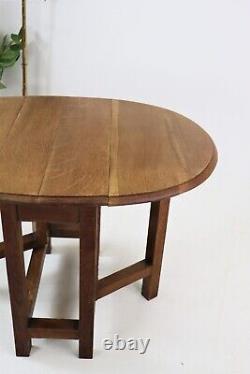 Solid Oak Dining Table / Folding / Gate Leg