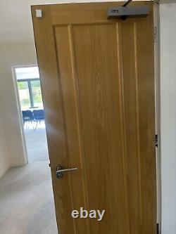 Solid Oak Fire Internal Door LPD Mexicano Style (210cm H X 77cm W X 4.5cmD)