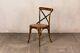 Solid Oak Traditional Cross Back Dining Chair With Metal Cross Back Wooden Chair