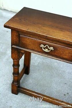 Solid Oak Two Drawer Hall Lamp Phone Console Table Stand Sideboard Dresser Base