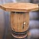 Solid Oak Whiskey Barrel Eight Sided Bar Table Patio Table Garden Furniture