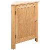 Solid Oak Wood Corner Cabinet Storage Rack Organiser Oak And White/oak Vidaxl