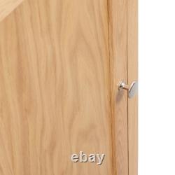 Solid Oak Wood Corner Cabinet Storage Rack Organiser Oak and White/Oak vidaXL