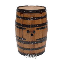 Solid Scotch Whisky Oak Barrel DRINKS CABINET Double Doors 3 racks Handcrafted