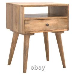Solid Wood Bedside Cabinet Oak-Ish Finish Hand Crafted