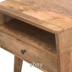 Solid Wood Bedside Cabinet Oak-Ish Finish Hand Crafted