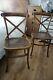 Solid Wood Traditional Cross Back Bentwood Chair Pair