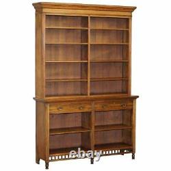 Stunning Maple & Co Oak Victorian Library Bookcase With Drawers Stamped Serial N