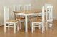 Stunning White Oak Lacquer Wooden Dining Table Set With 6 Chairs Kitchen Living